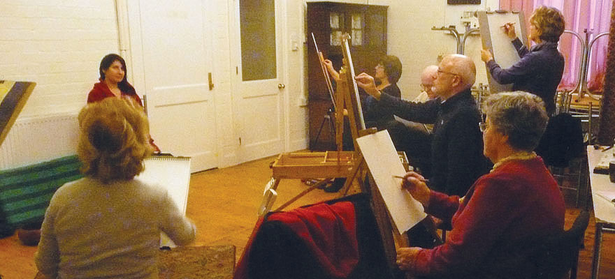 Itton Village Hall art class